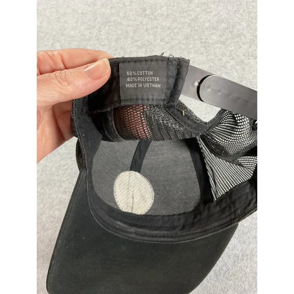 TravisMathew Mens Black Trucker Hat California Patch Snapback Mesh Golf Cap